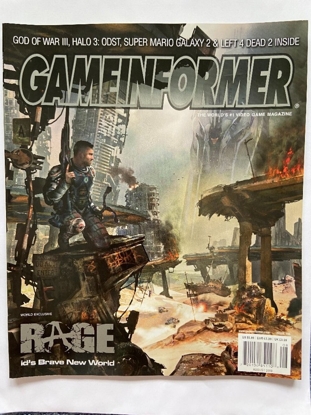 Game Informer Magazine August 2009 Issue 196 Rage Cover No Label